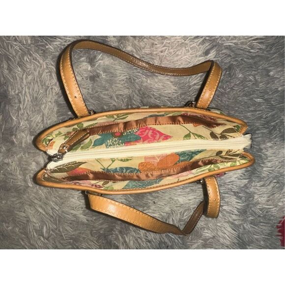 Fossil Floral Tapestry Handbag Purse Shoulder Bag | Vintage Style Grandmacore - Picture 3 of 7